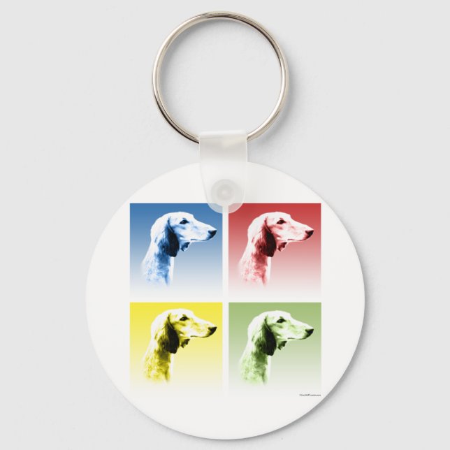 Llavero Saluki Pop Art (Anverso)