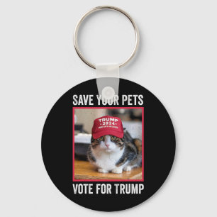 Llavero Salva a tus mascotas Vota por Trump Elección de EE