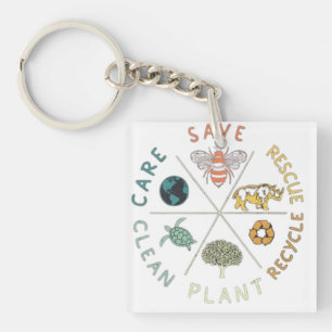 Llavero 🌎💚 Salva Nuestro Planeta 🌿