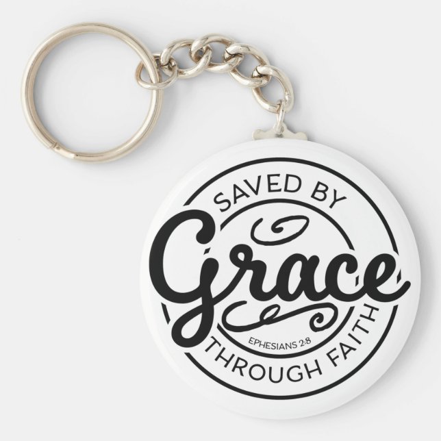 Llavero Salvado por Grace Through Faith Keychain (Frente)