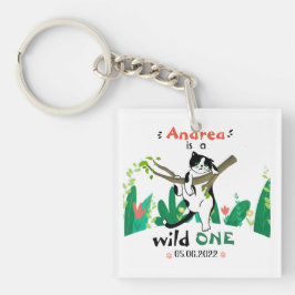 Llavero Salvaje un verde Safari Gato Kitty Primer cumpleañ