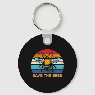 Llavero Salvar a las abejas Retro Vintage Cambio Climático