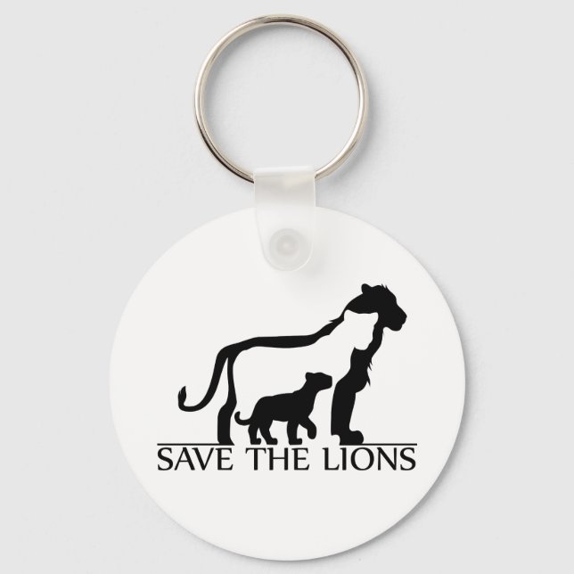 Llavero Salvar a los leones (Anverso)