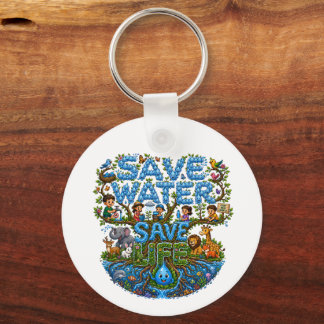 Llavero Salvar Agua Salvar Vida Conservación Ambiental