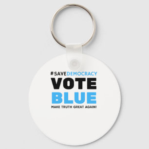 Llavero Salvar el voto democrático azul hacer la verdad gr
