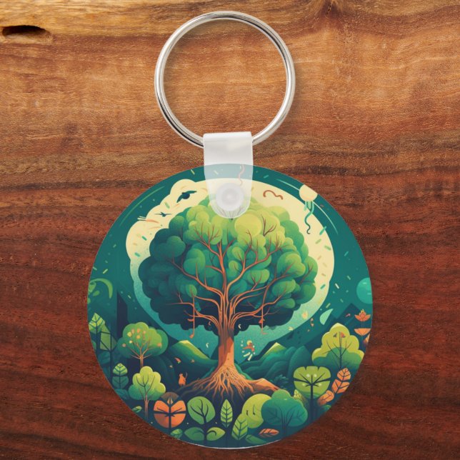 Llavero Salvar la Tierra, salvar la naturaleza - Ecológica (Reverso )