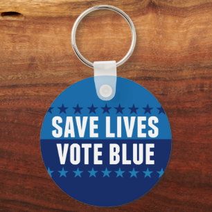 Llavero Salvar Vidas Vota Azul Elección 2026