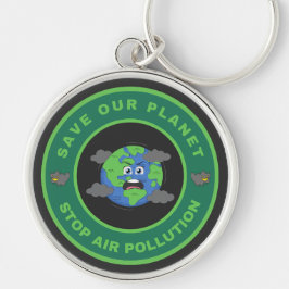 Llavero Salvemos a nuestro planeta para detener la contami