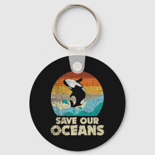 Llavero Salvemos Nuestros Océanos Orca Whale - Día De La T