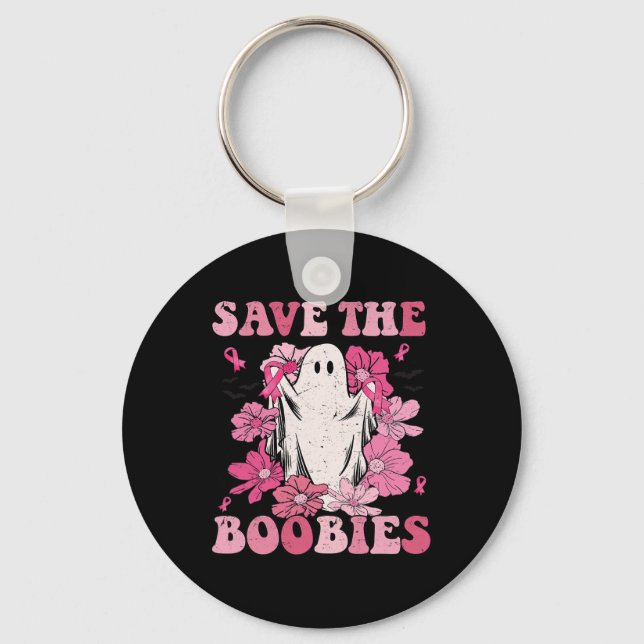 Llavero Salven A Los Bebés Bebé Fantasma Rosa Mujer Cáncer (Anverso)