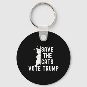 Llavero Salven A Los Gatos Votar A Trump Humor De Gato Pol