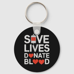 Llavero Salven vidas donan sangre graciosa diciendo donaci