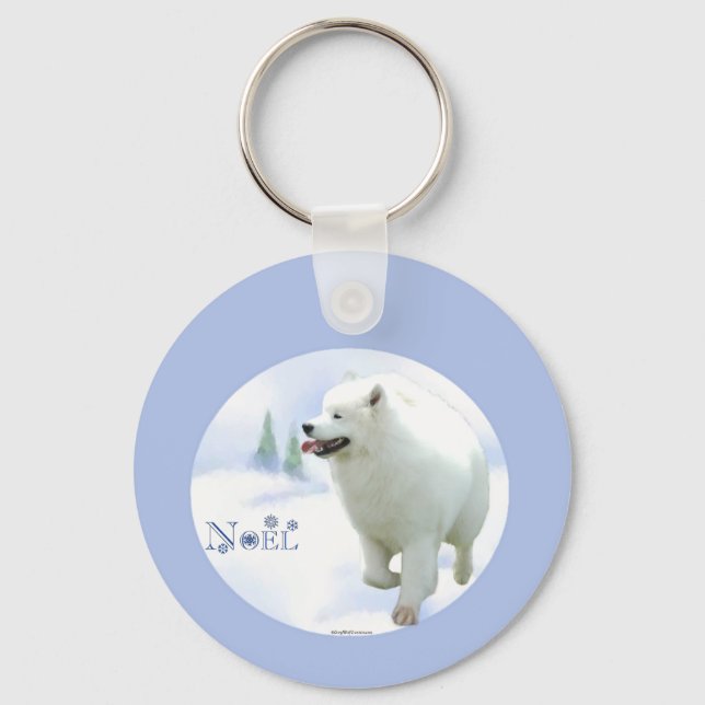 Llavero Samoyed Noel (Anverso)