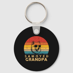 Llavero Samoyed Retro Vintage Abuelo Amante Perro Zarpa Pa