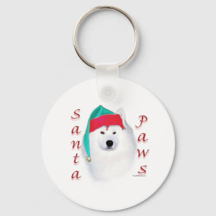 Llavero Samoyed Santa Paws