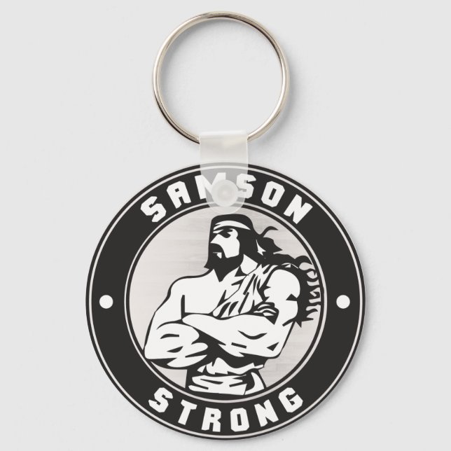 Llavero Samson Strong - Escudo de construcción de bodybuil (Anverso)
