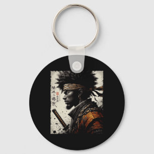 Llavero Samurái Afroamericano Vintage Bushido Africano Gue