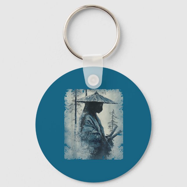 Llavero Samurai Cat Japanese Art Anime Men Women Kids Grap (Anverso)