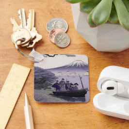 Llavero Samurai Keychain Mount Fuji Japanese Art