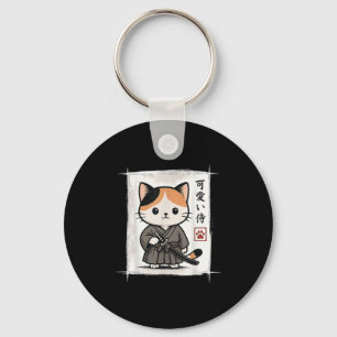 Llavero Samurai Kitten Japonés Anime Kawaii Funny Cat Homb