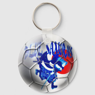 Llavero Samurais azules - regalos azules del fútbol de