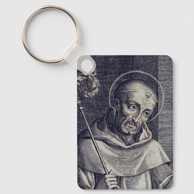 Llavero San Bernardo de Claraval Doctor Melifluo Arte (Anverso)