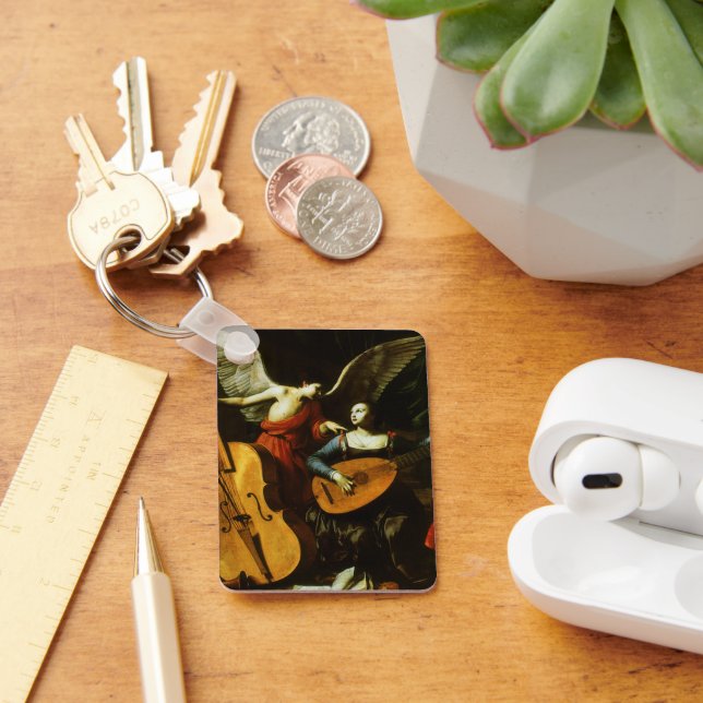 Llavero San Cecilia y el ángel de Carlo Saraceni (Escritorio )