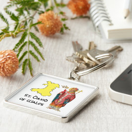 Llavero San David de Gales (P 001) con mapa de esquema