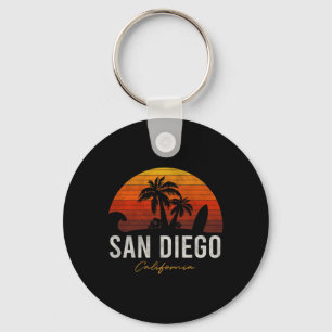 Llavero San Diego Beach California Palms Vacation Surf Sun