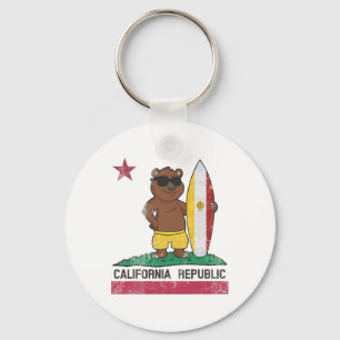 Llavero San Diego California Surfista Oso Surfear Hombres