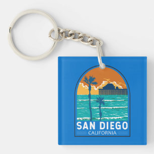 Llavero San Diego California Viajes Arte Vintage