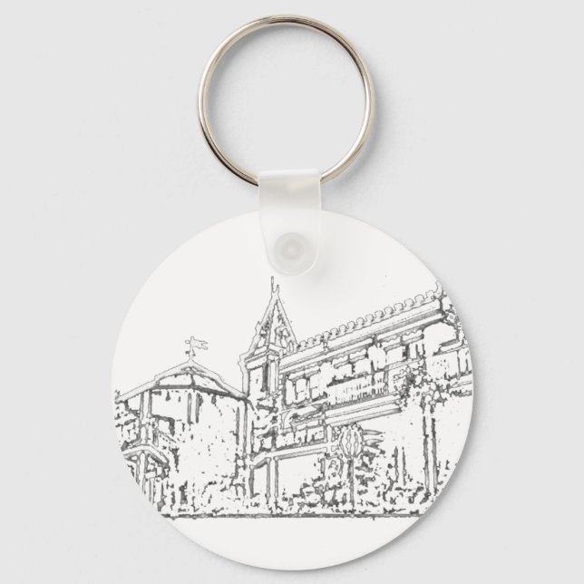 Llavero San Francisco 1986 art The MUSEUM Zazzle Drawing (Anverso)
