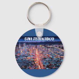 Llavero San Francisco - Noche de Market Street desde el pi