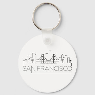 Llavero San Francisco Stylized Skyline