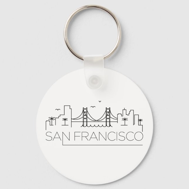 Llavero San Francisco Stylized Skyline (Anverso)