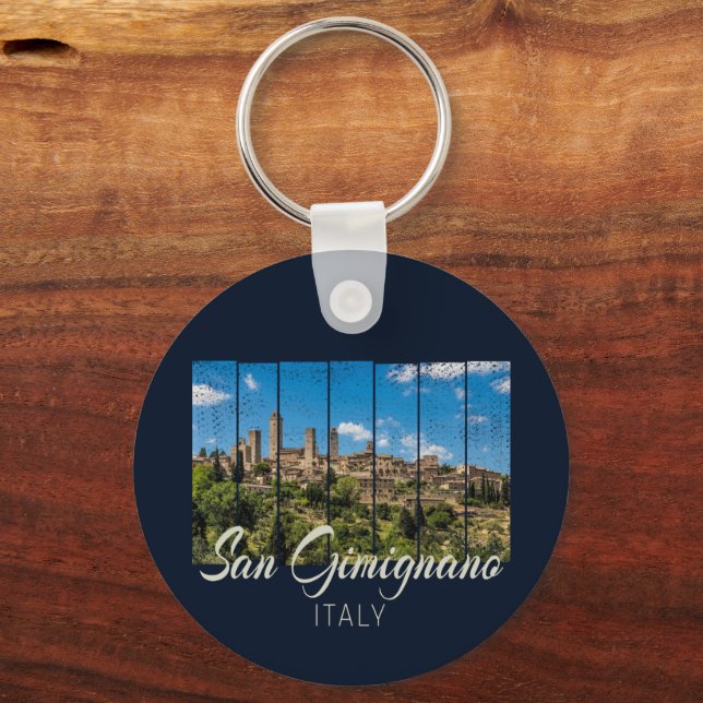 Llavero San Gimignano Toscana Italia Vista panorámica (Anverso)