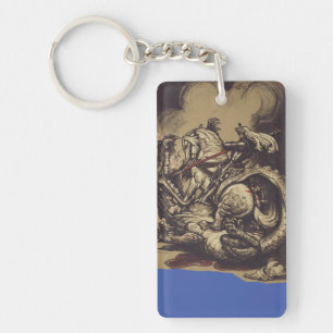 Llavero San Jorge mata al dragón