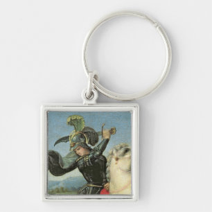 Llavero San Jorge que lucha con el dragón
