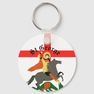 Llavero San Jorge y el Dragón y la Cruz de San Jorge
