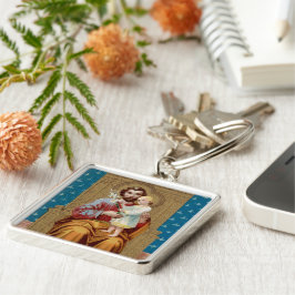 Llavero San José con el niño pequeño Cristo