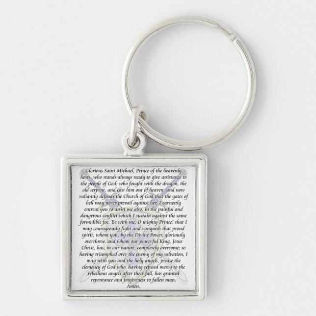 Llavero San Miguel - espadas y escudo (Frente)
