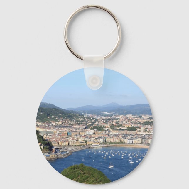 Llavero San Sebastian beautiful scenic coastline (Anverso)