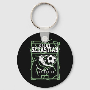 Llavero San Sestian Patrono de Atletas Fútbol Ll Pie
