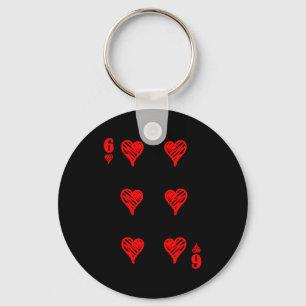 Llavero San Valentín 6 7 6 De Corazones Cartas De Juego Pa