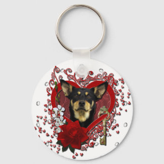Llavero San Valentín - Clave para mi corazón - Kelpie aust