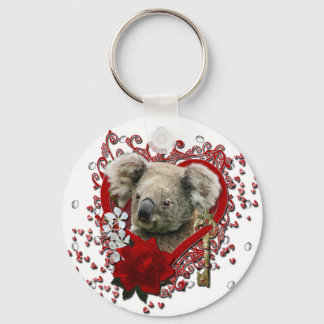 Llavero San Valentín - Clave para mi corazón - Oso Koala