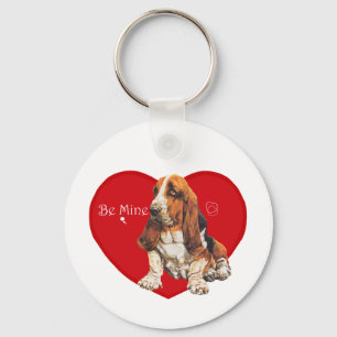 Llavero San Valentín de Basset Hound