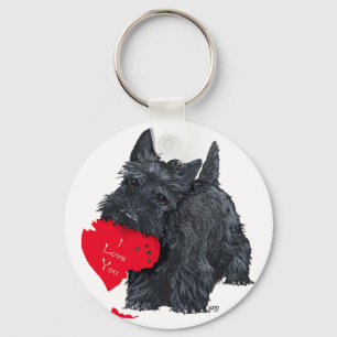 Llavero San Valentín del Terrier Escocés