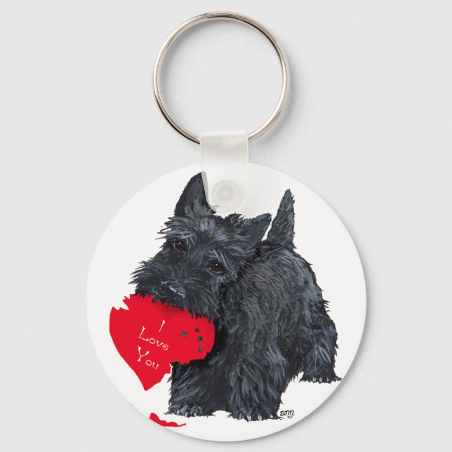 Llavero San Valentín del Terrier Escocés (Anverso)