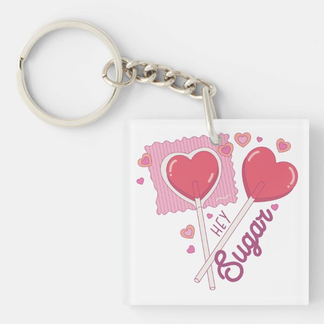 Llavero San Valentín Hey Sugar (Frente)